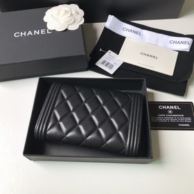 CHANEL leboy средний кошелек с тремя складками, модель A84302, че