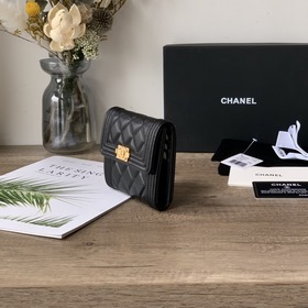 CHANEL Кошелек с двойной застежкой виде буквы C, артикул A80734 Э