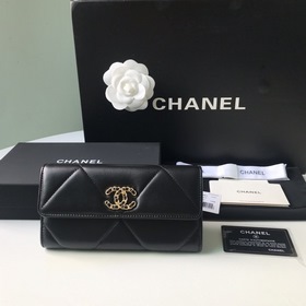 Длинный кошелек CHANEL с большим клапаном в клетку  Высококачест