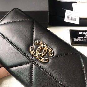 Длинный кошелек CHANEL с большим клапаном в клетку  Высококачест