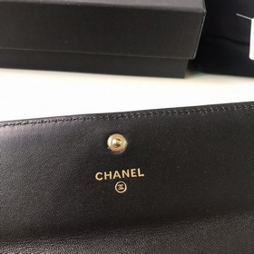 Длинный кошелек CHANEL с большим клапаном в клетку  Высококачест