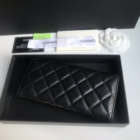 CHANEL Классический длинный кошелек с двумя складками, модель A50