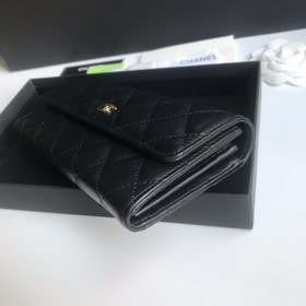 CHANEL Классический длинный кошелек с двумя складками, модель A50