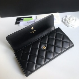 CHANEL Классический длинный кошелек с двумя складками, модель A50