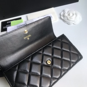 CHANEL Классический длинный кошелек с двумя складками, модель A50