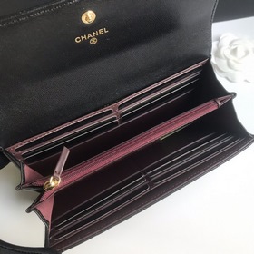 CHANEL Классический длинный кошелек с двумя складками, модель A50