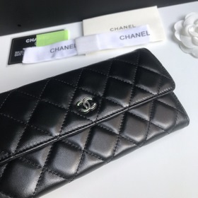 CHANEL Классический длинный кошелек с двумя складками, модель A50