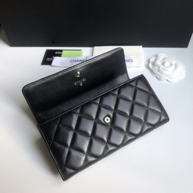 CHANEL Классический длинный кошелек с двумя складками, модель A50