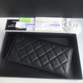 CHANEL Классический длинный кошелек с двумя складками, модель A50
