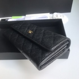 CHANEL Классический длинный кошелек с двумя складками, модель A50