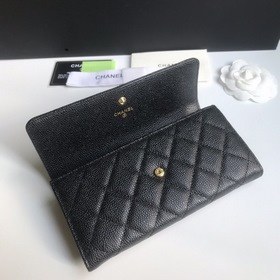 CHANEL Классический длинный кошелек с двумя складками, модель A50