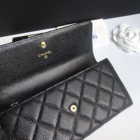 CHANEL Классический длинный кошелек с двумя складками, модель A50