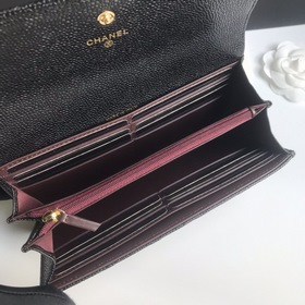 CHANEL Классический длинный кошелек с двумя складками, модель A50