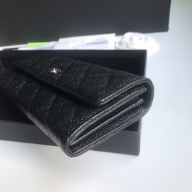 CHANEL Классический длинный кошелек с двумя складками, модель A50