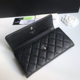 CHANEL Классический длинный кошелек с двумя складками, модель A50
