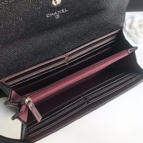 CHANEL Классический длинный кошелек с двумя складками, модель A50