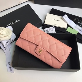 CHANEL Классический длинный кошелек с тремя отделами, модель A807