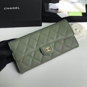 CHANEL Классический длинный кошелек с тремя складками, модель A80