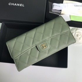 CHANEL Классический длинный кошелек с тремя складками, модель A80