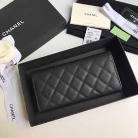 CHANEL Классический длинный кошелек с тремя складками, модель A80