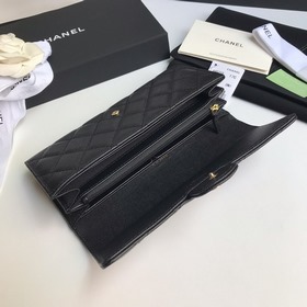 CHANEL Классический длинный кошелек с тремя складками, модель A80