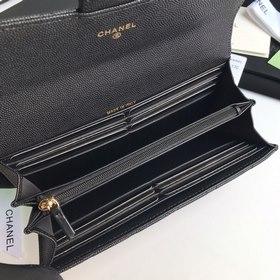 CHANEL Классический длинный кошелек с тремя складками, модель A80
