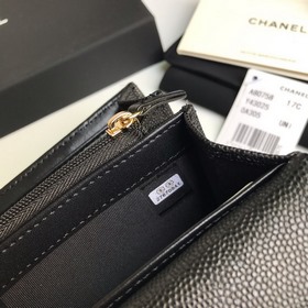 CHANEL Классический длинный кошелек с тремя складками, модель A80