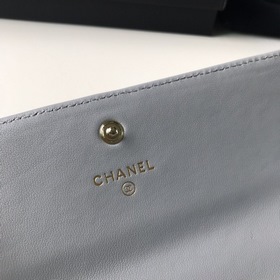 CHANEL Длинный кошелек с большим клапаном и золотым покрытием Раз