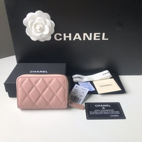 Chanel маленький кошелек с застежкой-молнией и ромбовидным узором