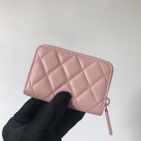Chanel маленький кошелек с застежкой-молнией и ромбовидным узором