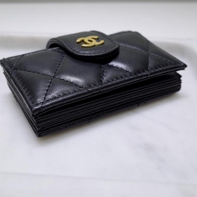Кожа овцы CHANEL, кожаный кошелек с несколькими отделениями для к