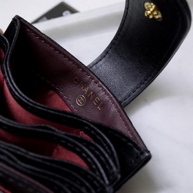 Кожа овцы CHANEL, кожаный кошелек с несколькими отделениями для к
