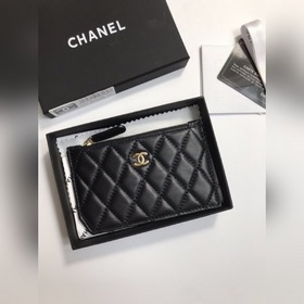 Chanel Кожаный кошелек из овечьей кожи, модель № 60084 Вмещает м