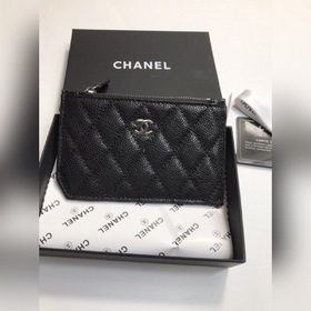 Chanel Кожаный кошелек из кожи с узором «икра» Модель № 60084 Вм