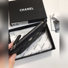 Chanel Кожаный кошелек из кожи с узором «икра» Модель № 60084 Вм