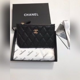 Chanel Кожаный кошелек для мелочи из кожи с икрой, модель № 60084