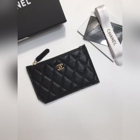 Chanel Кожаный кошелек для мелочи из кожи с икрой, модель № 60084