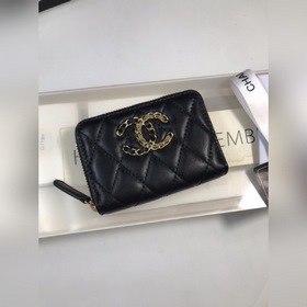 Кожаный кошелек Chanel, модель 69271 (с золотой застежкой) Внутре