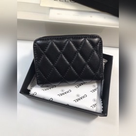 Кожаный кошелек Chanel, модель 69271 (с золотой застежкой) Внутре