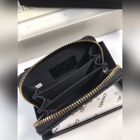 Chanel Кожаный кошелек из кожи с камушками, модель № 69271 (с зол