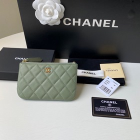 Chanel кошелек, модель A82365 Высококачественная кожа, металличес