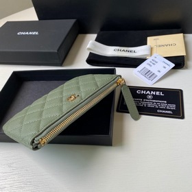 Chanel кошелек, модель A82365 Высококачественная кожа, металличес