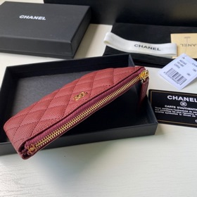 Chanel кошелек, модель A82365 Высококачественная кожа, металличес