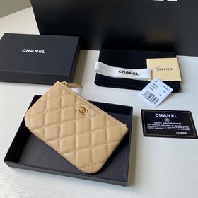 Chanel кошелек, модель A82365 Высококачественная кожа, металличес