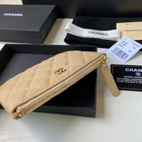 Chanel кошелек, модель A82365 Высококачественная кожа, металличес
