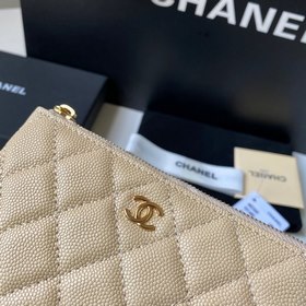Chanel кошелек, модель A82365 Высококачественная кожа, металличес