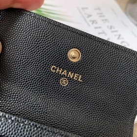 CHANEL Классический кошелек с черной лентой и бриллиантами в форм