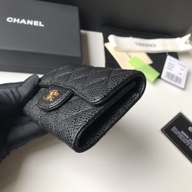 CHANEL Классический кошелек Модель A80799 Черный с золотыми шарик