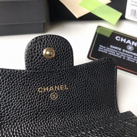 CHANEL Классический кошелек Модель A80799 Черный с золотыми шарик