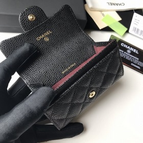 CHANEL Классический кошелек Модель A80799 Черный с золотыми шарик